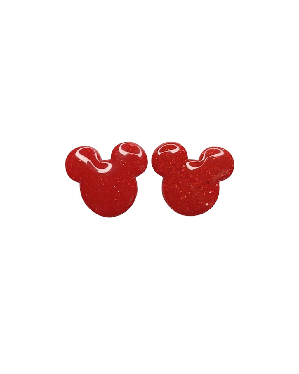 Mickey mouse red mouse ears studs - ADSO Creations