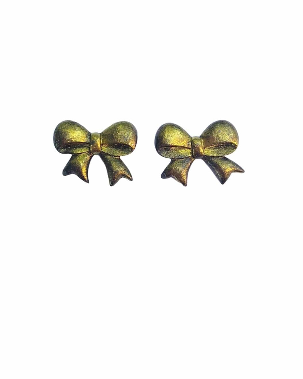 The Gold Bow Handmade Stud Earrings - ADSO Creations
