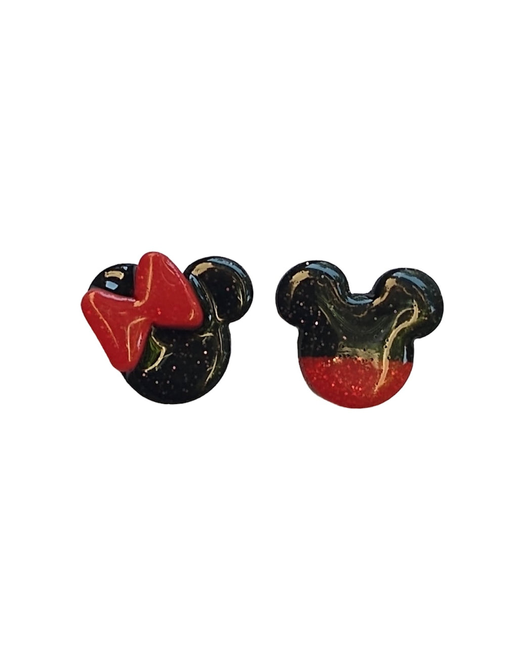 Mickey mouse and minnie mouse earring stud set - ADSO Creations