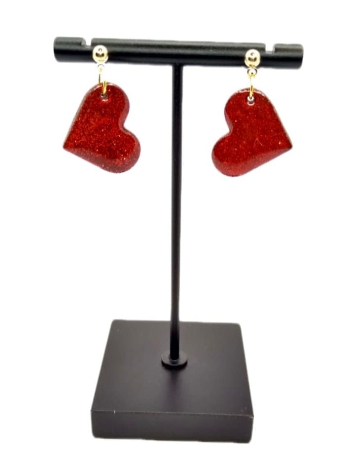 The Heart in Red Handmade Earrings - ADSO Creations