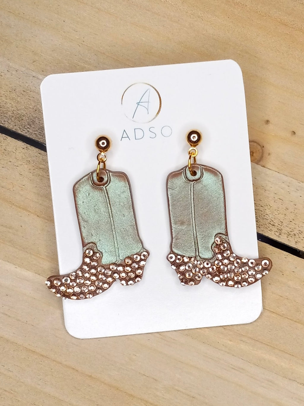 brown cowgirl boots earrings